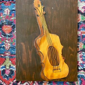 Hand carved violin art